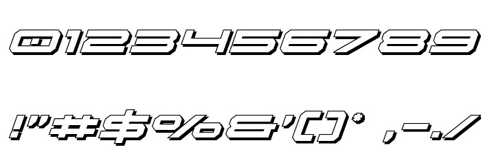 Oramac Shadow Italic Font OTHER CHARS