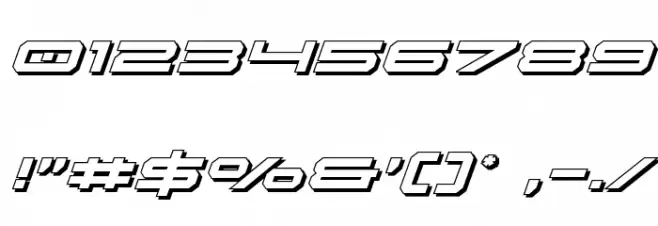 Oramac Shadow Italic Font OTHER CHARS