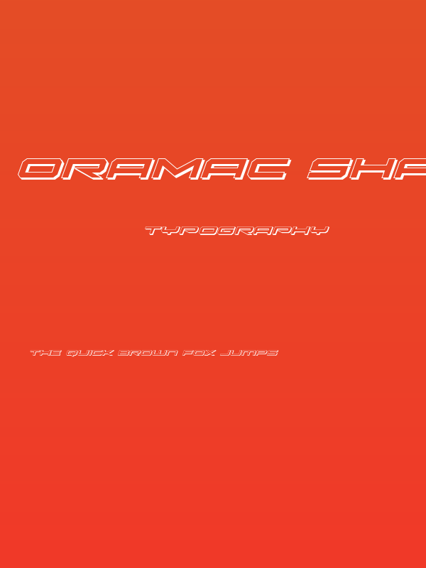 Oramac Shadow Italic Poster