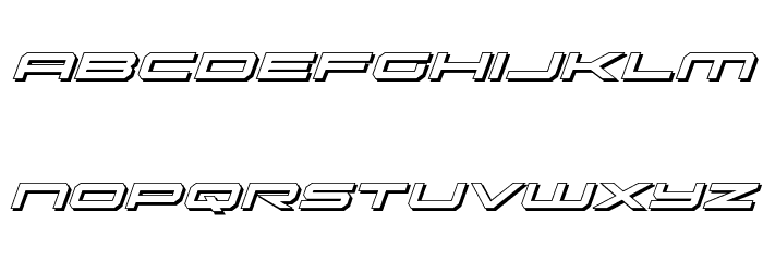 Oramac Shadow Italic Font LOWERCASE