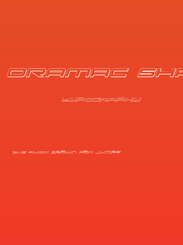 Oramac Shadow Italic Poster