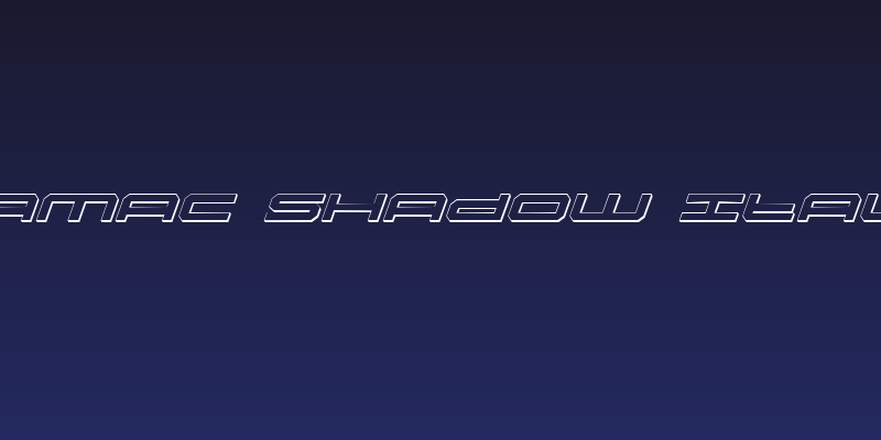 Oramac Shadow Italic Social Header