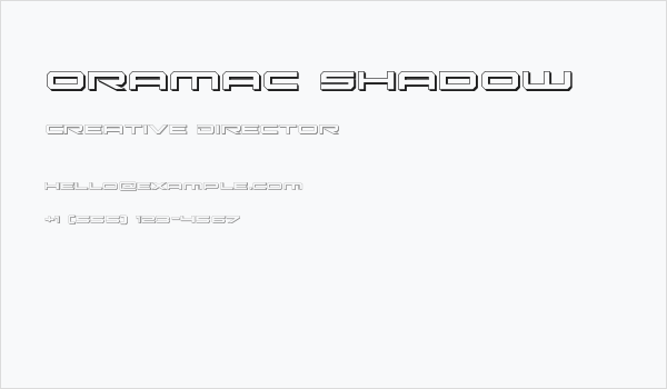 Oramac Shadow Business Card