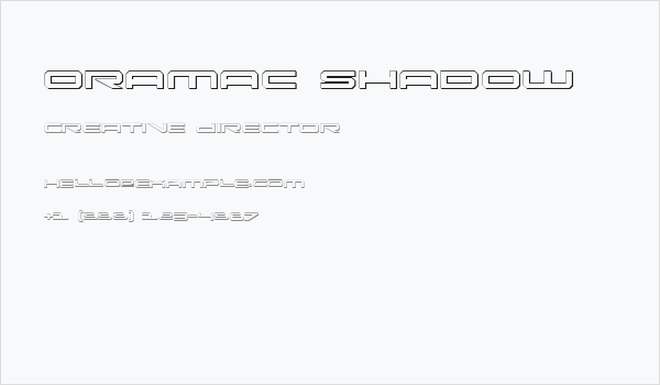 Oramac Shadow Business Card