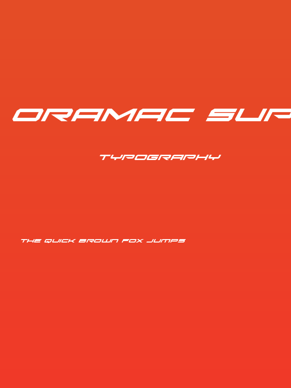 Oramac Super-Italic Poster