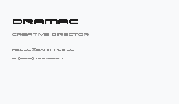 Oramac Business Card