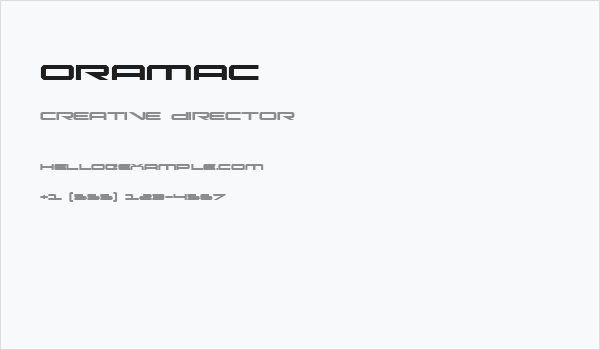 Oramac Business Card