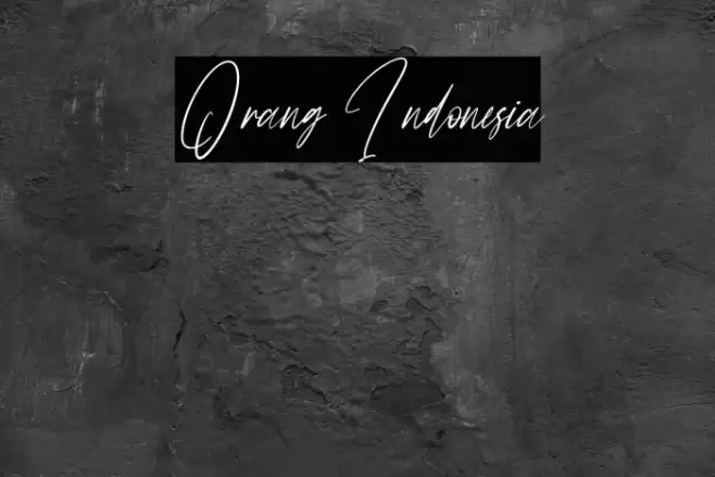 Orang Indonesia Font examples