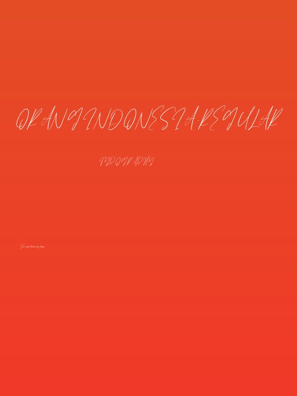 OrangIndonesia-Regular Poster