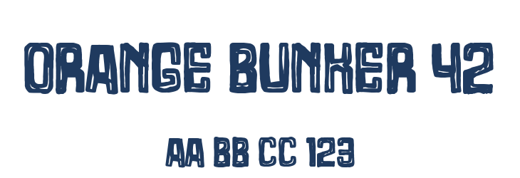 Orange Bunker 42 Font Preview