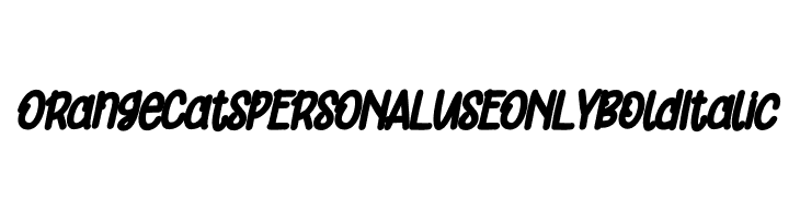 Orange Cats PERSONAL USE ONLY Bold Italic  Frei Schriftart Herunterladen