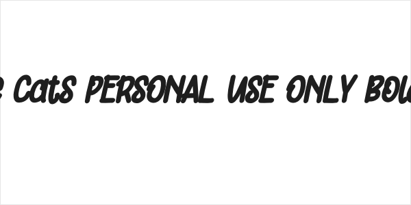 Orange Cats PERSONAL USE ONLY Bold Italic Logo