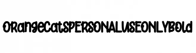 Orange Cats PERSONAL USE ONLY Bold  Free Fonts Download