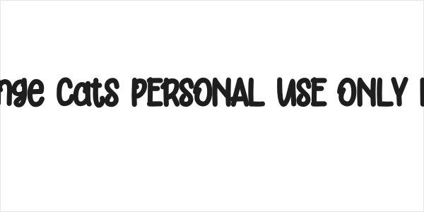 Orange Cats PERSONAL USE ONLY Bold Logo