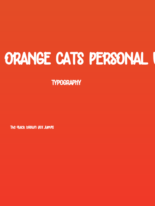 Orange Cats PERSONAL USE ONLY Bold Poster