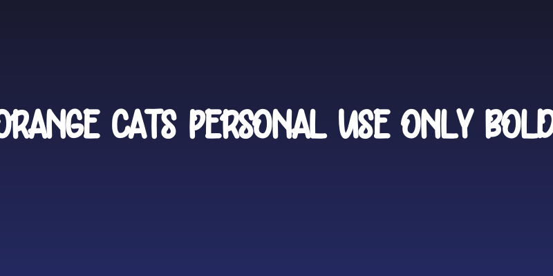 Orange Cats PERSONAL USE ONLY Bold Social Header