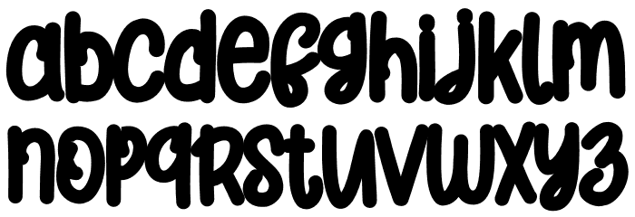 Orange Cats PERSONAL USE ONLY Bold Font LOWERCASE