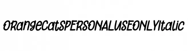 Orange Cats PERSONAL USE ONLY Italic  Free Fonts Download