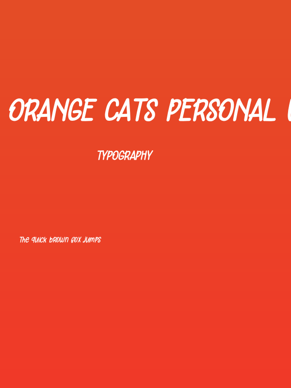 Orange Cats PERSONAL USE ONLY Italic Poster