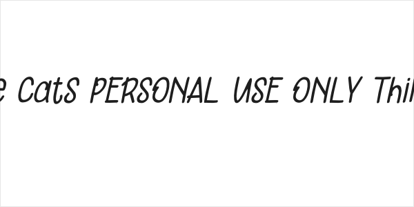 Orange Cats PERSONAL USE ONLY Thin Italic Logo