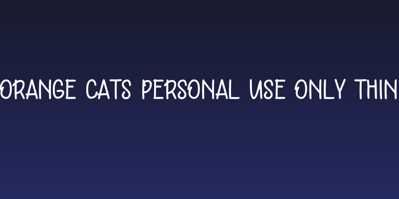 Orange Cats PERSONAL USE ONLY Thin Social Header