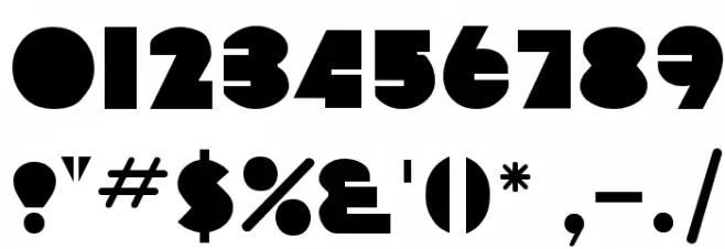 Orange Clock Font OTHER CHARS