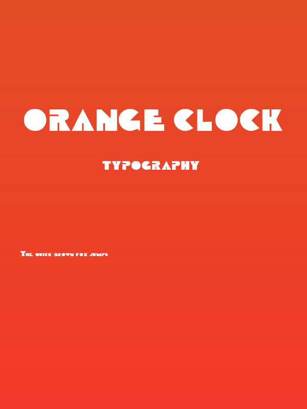 Orange Clock Poster