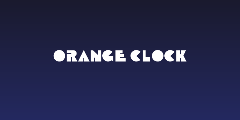 Orange Clock Social Header