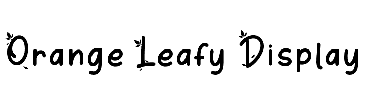 Orange Leafy Display  Fuentes Gratis Descargar