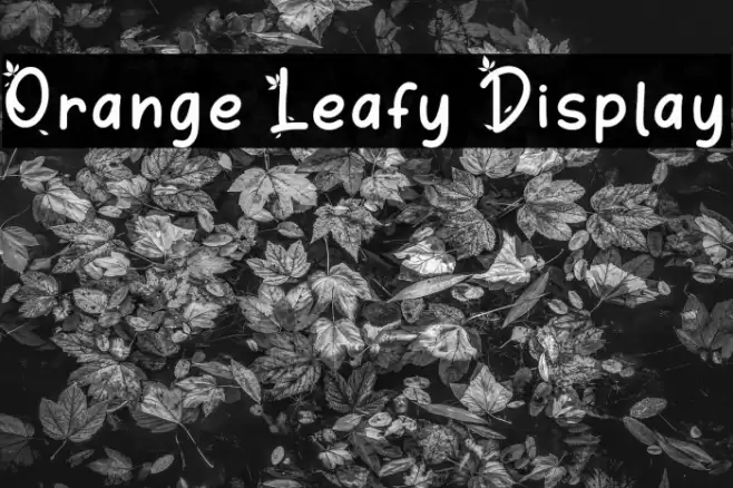 Orange Leafy Display Шрифта examples