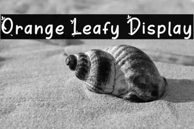 Orange Leafy Display Шрифта examples