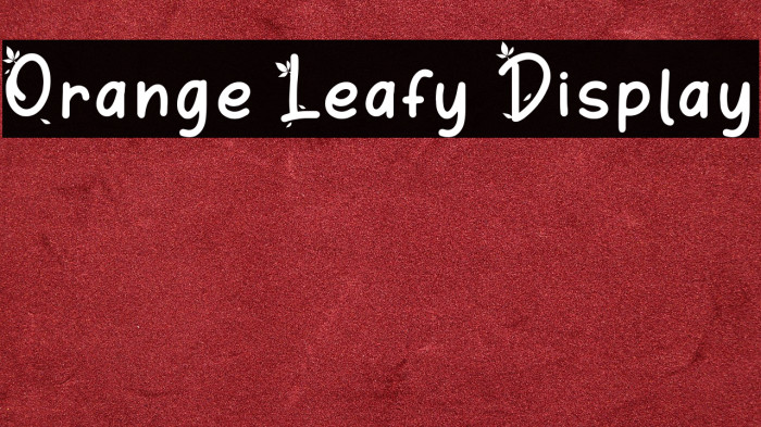 Orange Leafy Display Example 3