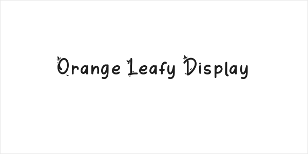 Orange Leafy Display Logo