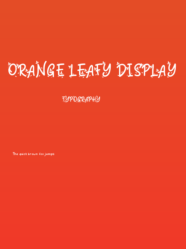Orange Leafy Display Poster