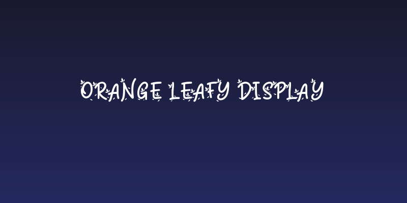 Orange Leafy Display Social Header