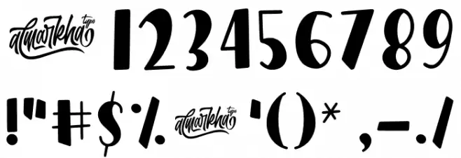 Orange Milk Font OTHER CHARS