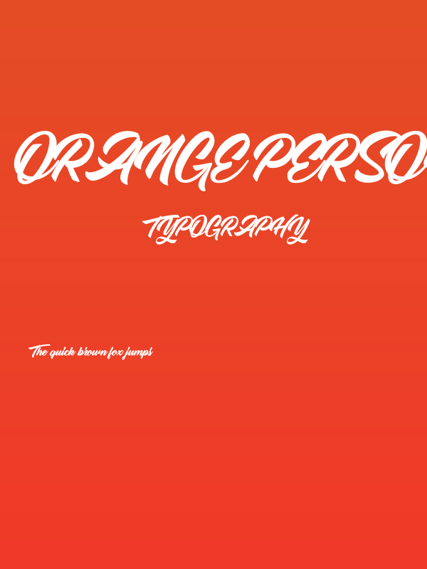 Orange Personal Use Poster