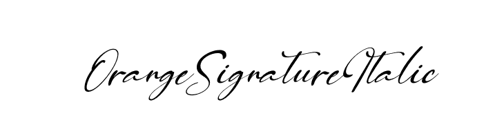 Orange Signature Italic  Descarca Fonturi Gratis
