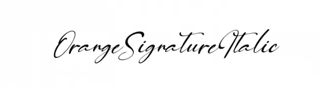 Orange Signature Italic  Frei Schriftart Herunterladen