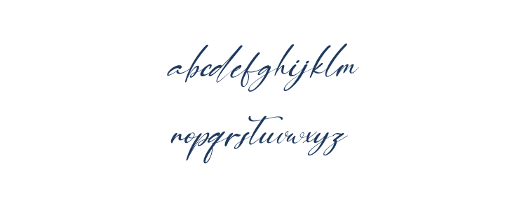 Orange Signature Italic Lowercase
