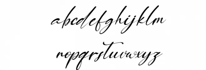 Orange Signature Italic फ़ॉन्ट लोअरकेस