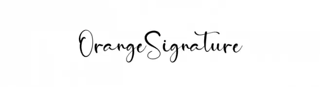 Orange Signature  Frei Schriftart Herunterladen