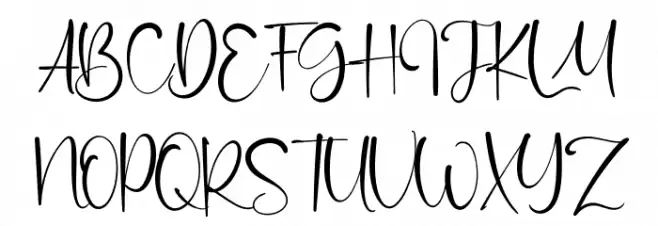 Orange Signature Schriftart Groß