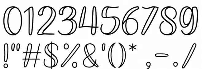 Orange Slices Outline Font OTHER CHARS