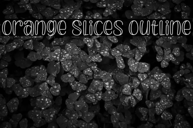 Orange Slices Outline Font examples