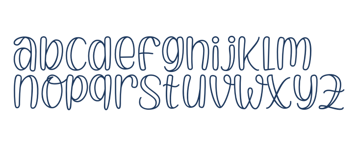 Orange Slices Outline Lowercase