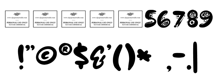 Orange Squash Font OTHER CHARS