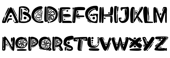 Orange Squash Font LOWERCASE