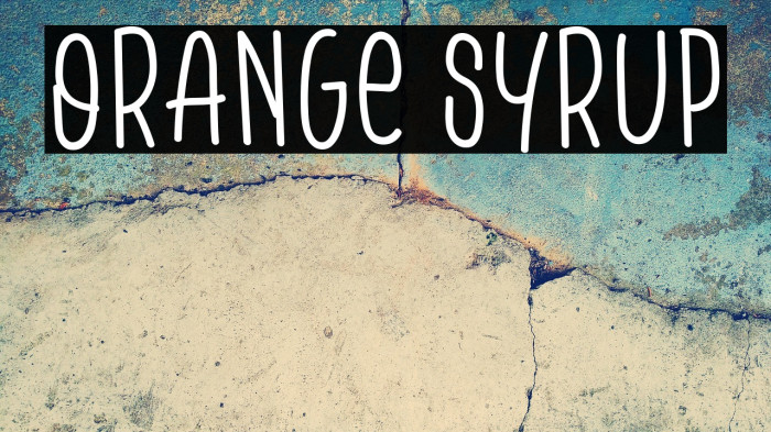 Orange Syrup Example 3