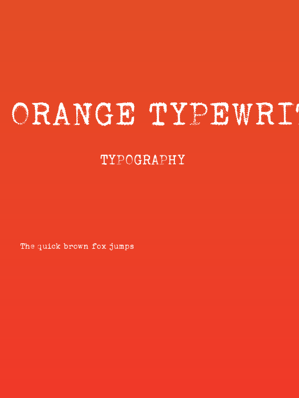 Orange Typewriter Poster
